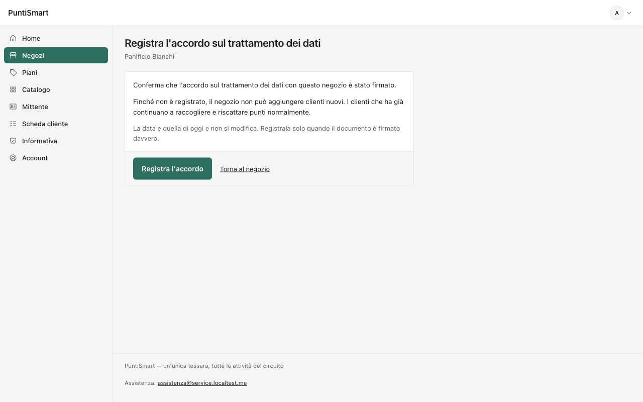 Registering the signed data-processing agreement is a deliberate step dated today