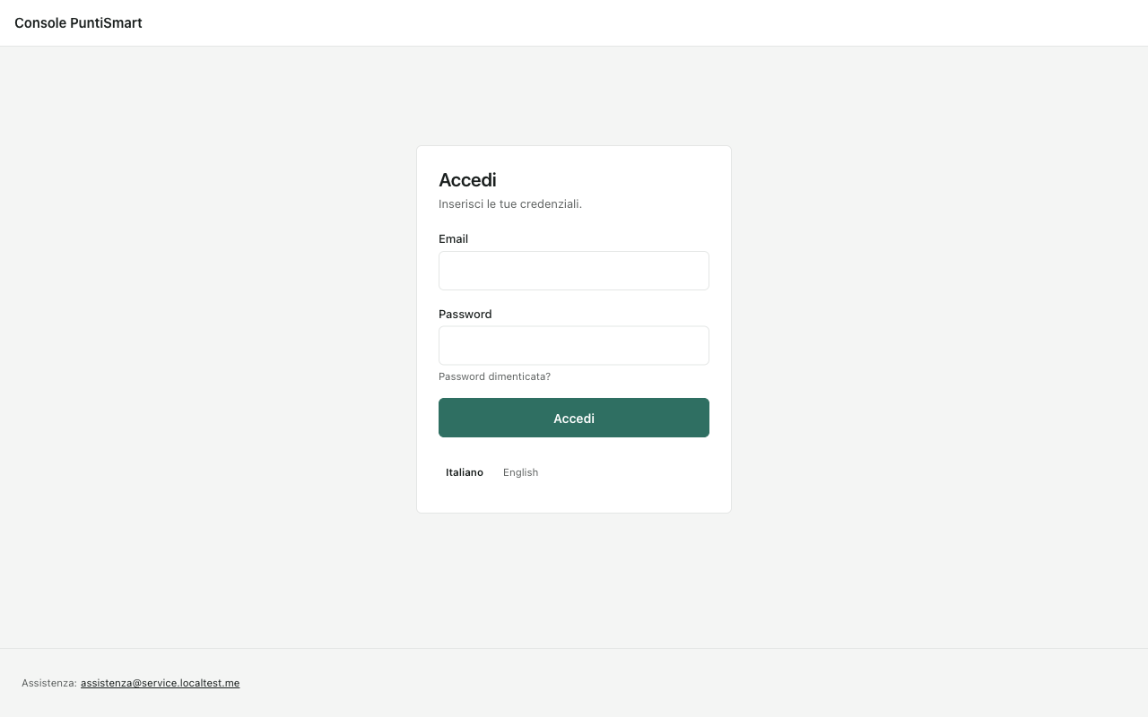 The console login on its own hostname
